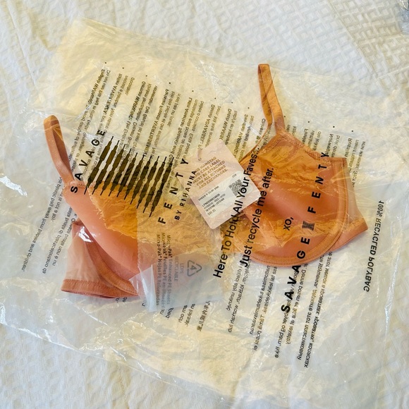 Savage X Fenty TERRACOTTA PINK SHEER X DEMI SPACER BRA - Picture 6 of 7